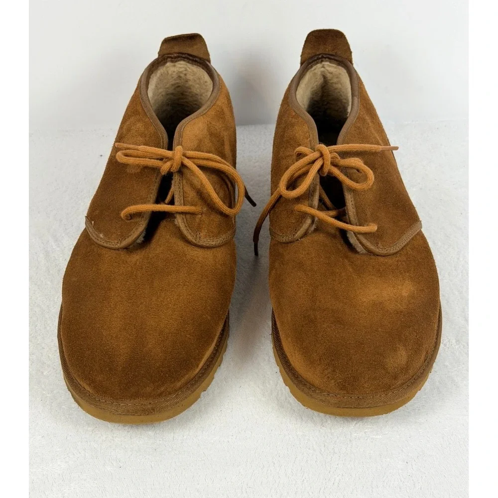 UGG Neumel Chestnut Suede Shearling Chukka Boots Men's US 17 Style 1016680